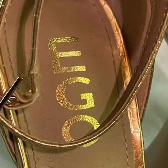 GOLD PLATFORM MULE US 9 woman’s ⛄️ - Picture 4 of 12